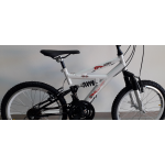 Bicicleta aro 20 fill 18v branco/preto bike mania