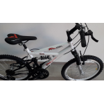 Bicicleta aro 20 fill 18v branco/preto bike mania