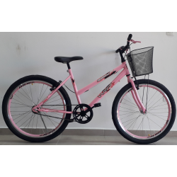 bicicleta aro 24 mtb modena s/marcha rosa/brilhante mania