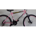 bicicleta aro 26 Fastness c/suspençaoo e freio a disco rosa wrp