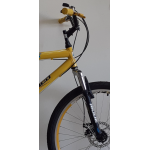 bicicleta aro 26 Fastness c/suspençaoo e freio a disco amarela wrp