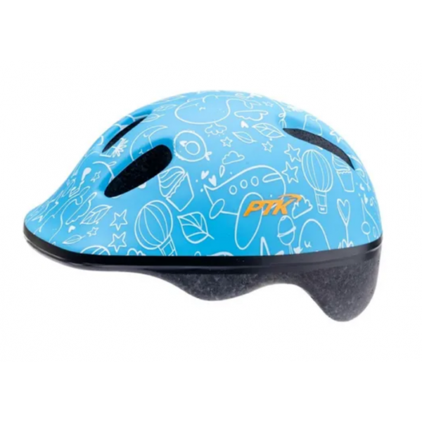 Capacete Infantil baby 1/4 anos unicornio azul ptk