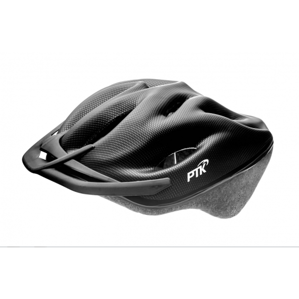 capacete mtb c/regulagem podium carbono/fosco ptk
