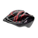 capacete mtb c/regulagem podium line preto/vermelho ptk