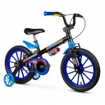 bicicleta aro 16 tech boys 6 preta/azul nathor