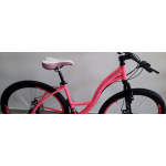 bicicleta aro 29 t18 21V freio disco slim rosa/prata ecos