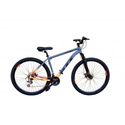 Bicicleta aro 29 t19 21V freio disco roma bicolor/cinza/laranja/fosco gti 