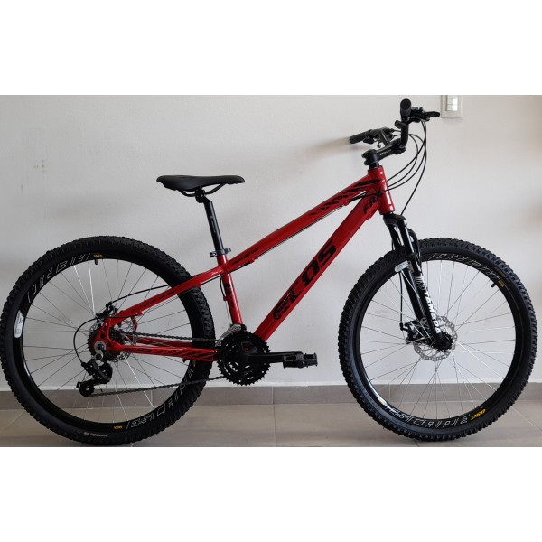 bicicleta aro 26 aluminio t13 21V freio/disco frx vinho/preto ecos