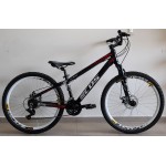 bicicleta aro 26 aluminio t13 21V freio/disco frx preto/brilhante ecos