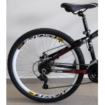 bicicleta aro 26 aluminio t13 21V freio/disco frx susp/gorda preto/brilhante ecos