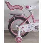 bicicleta aro 16 princessa rosa/branco unitoys