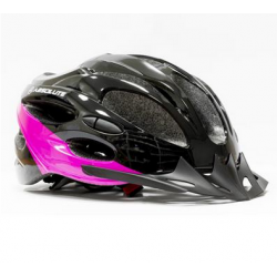 capacete mtb mia c/viseira m preto/rosa absolute