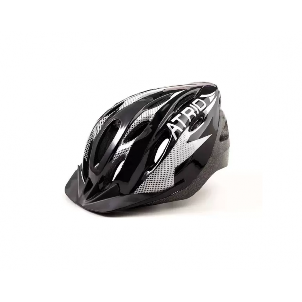 capacete mtb 2.0 c/viseira tam g preto/branco atrio