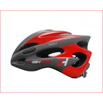 capacete mtb tamanho m volcano c/led cinza/vermelho high one