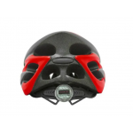 capacete mtb tamanho m volcano c/led cinza/vermelho high one