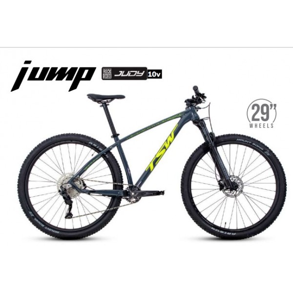 Bicicleta aro 29 T19 10V Jump boost F/hidr preta/amarelo Tsw