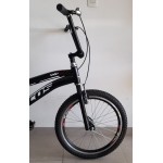 bicicleta aro 20 aluminio bmx saga preto/brilhante ecos