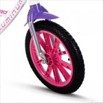 BICICLETA ARO 14 F. ALUMÍNIO FIRST PRO BRANCA C/VIOLETA NATHOR 