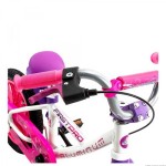 BICICLETA ARO 14 F. ALUMÍNIO FIRST PRO BRANCA C/VIOLETA NATHOR 